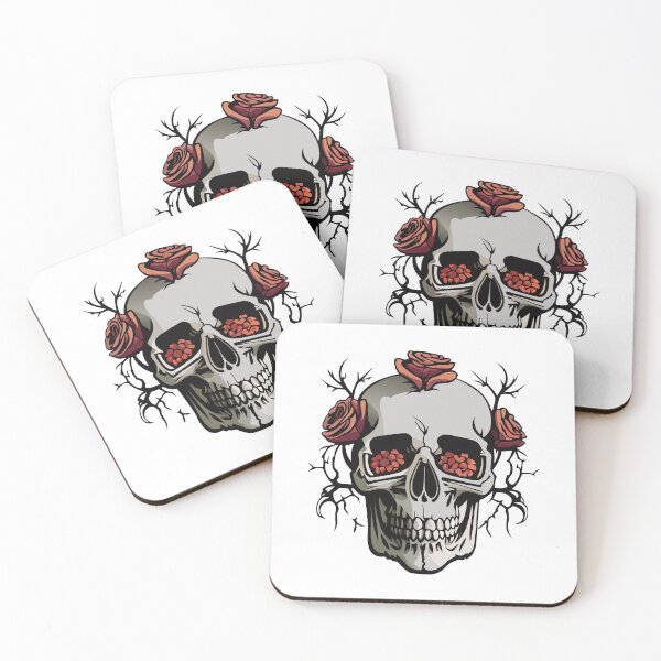 Item preview, Skull and rose, cool gothic style design with roses designed and sold by URBAN LEADS.