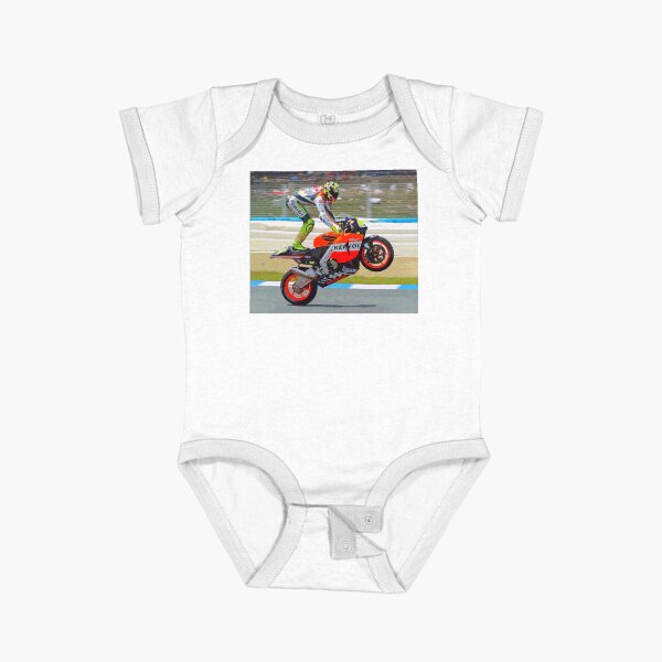 Item preview, Valentino Rossi making a wheelie after winning the 2003 Spanish Grand Prix watercolor designed and sold by Rodissimus1984.