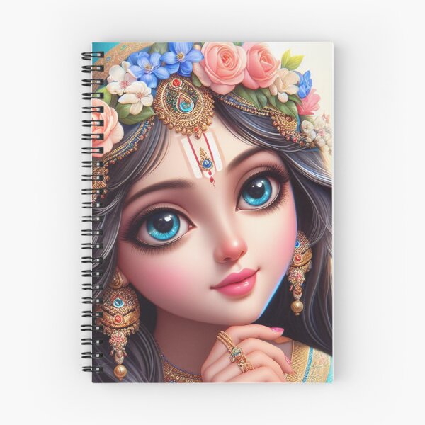 Aperçu de l'œuvre La belle Radha Rani pense à Krishna créée et vendue par VrindaArts.