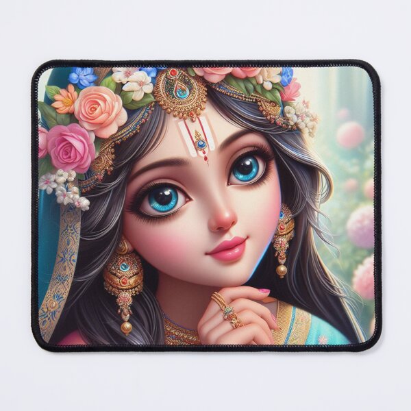 Item preview, Beautiful Radha Rani thinking about Krishna designed and sold by VrindaArts.