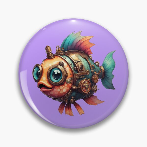 Item preview, Cute Steampunk Fish, Clockwork, Coal Powered designed and sold by Burn-Ego.