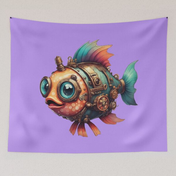 Item preview, Cute Steampunk Fish, Clockwork, Coal Powered designed and sold by Burn-Ego.
