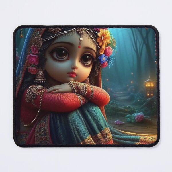 Item preview, Sad Radha Rani Sitting in Vrindavan Forest designed and sold by VrindaArts.
