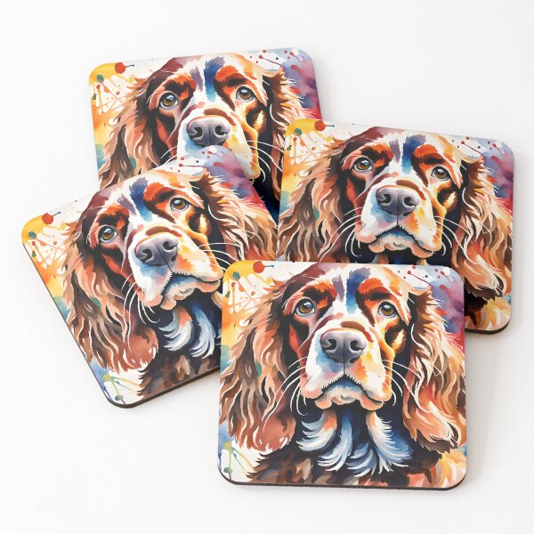 Item preview, Cocker Spaniel Dog - Colourful Watercolour style designed and sold by Country-Artist.