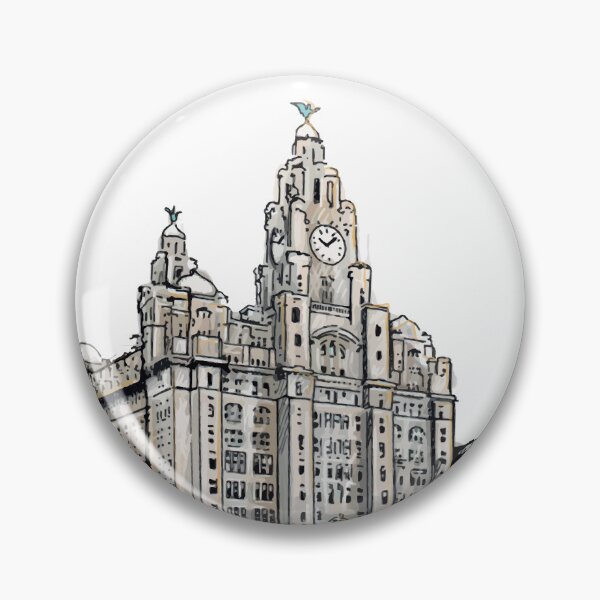 Item preview, Liverpool Waterfront, Liver Building, Illustrated Tribute designed and sold by FoleyPottery.