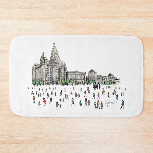 Item preview, Liverpool Waterfront, Liver Building, Illustrated Tribute designed and sold by FoleyPottery.