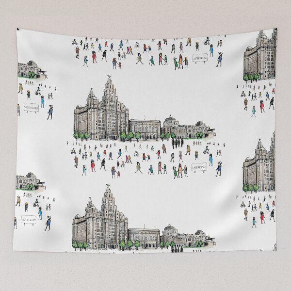 Item preview, Liverpool Waterfront, Liver Building, Illustrated Tribute designed and sold by FoleyPottery.