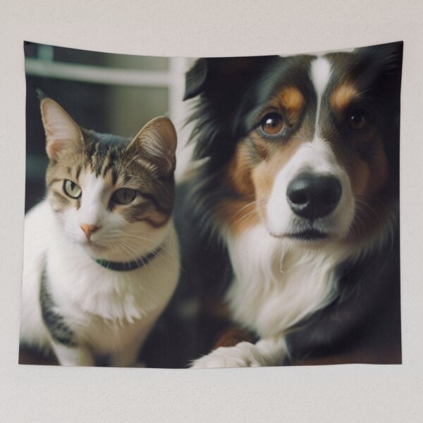 Item preview, a dog and a cat designed and sold by mikaws.