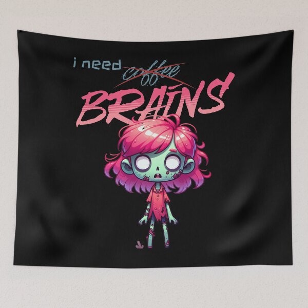 Item preview, I Need (Coffee) Brains - Zombie designed and sold by Ultimate-Rabbit.