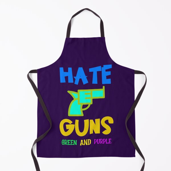 Item preview, Hate guns green and purple designed and sold by Redlimetshirts.