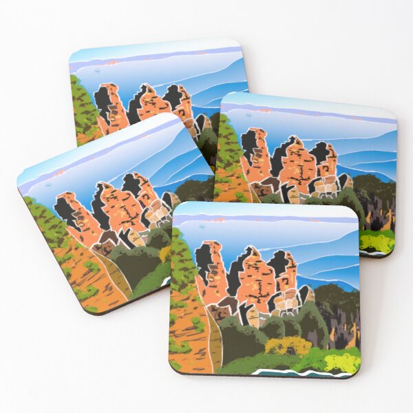 Item preview, Three Sisters Sydney Vintage Travel Poster designed and sold by joeycastaneda.