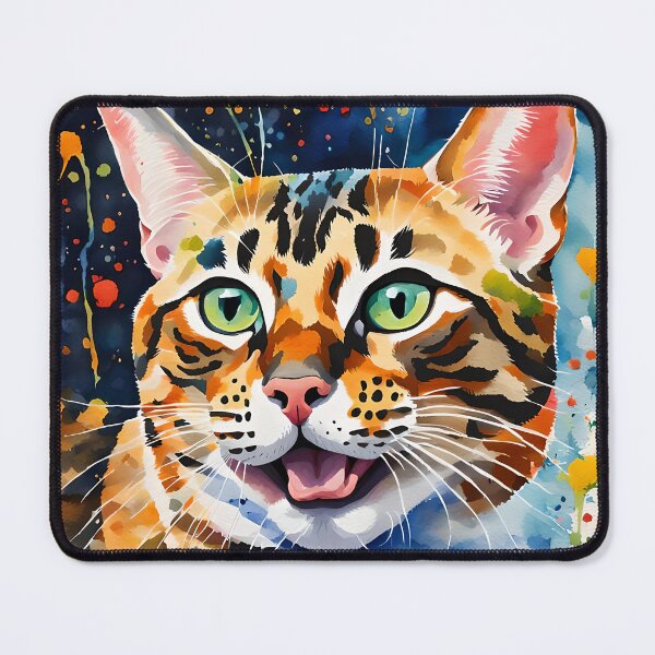Item preview, Bengal Cat, Watercolour style pet portrait designed and sold by Country-Artist.