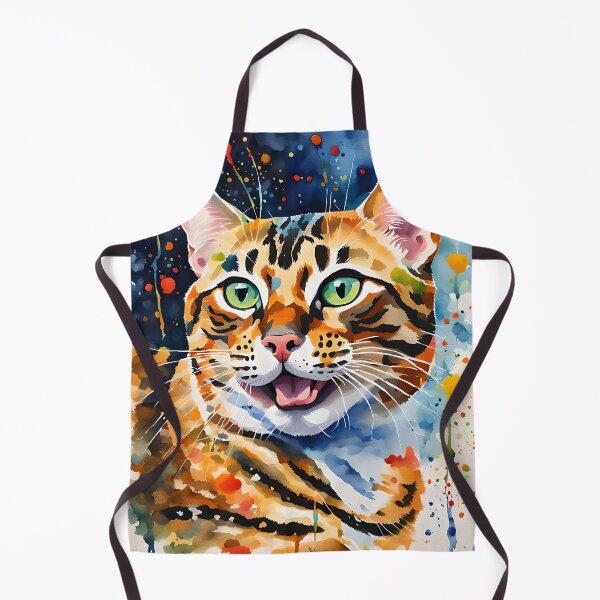 Item preview, Bengal Cat, Watercolour style pet portrait designed and sold by Country-Artist.