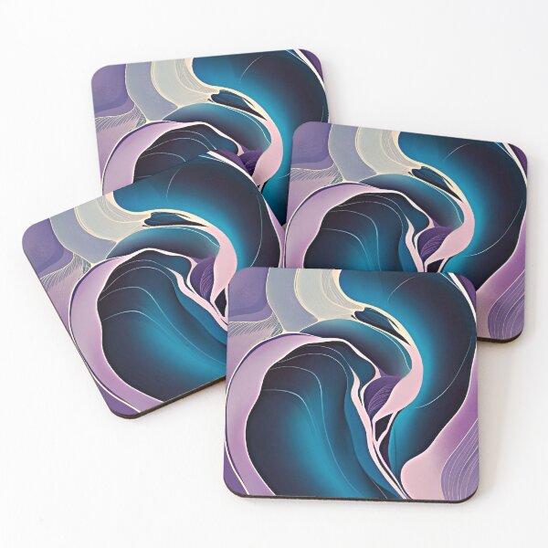 Item preview, Purple blue abstract art designed and sold by BlissfulBlossom.