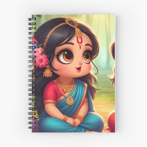 Item preview, Cute Baby Radha Rani Talking with Friend in Vrindavan Forest designed and sold by VrindaArts.