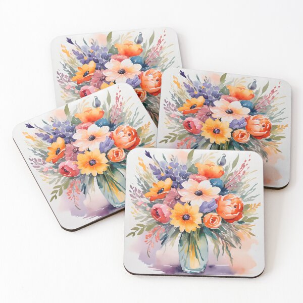 Item preview, Painting With Flowers In Watercolor Style designed and sold by Adelberton.
