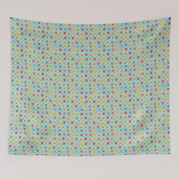 Item preview, Emoji Cute Faces Kawaii Text Message Social Media Seamless Pattern 7 designed and sold by SayItWithYours.