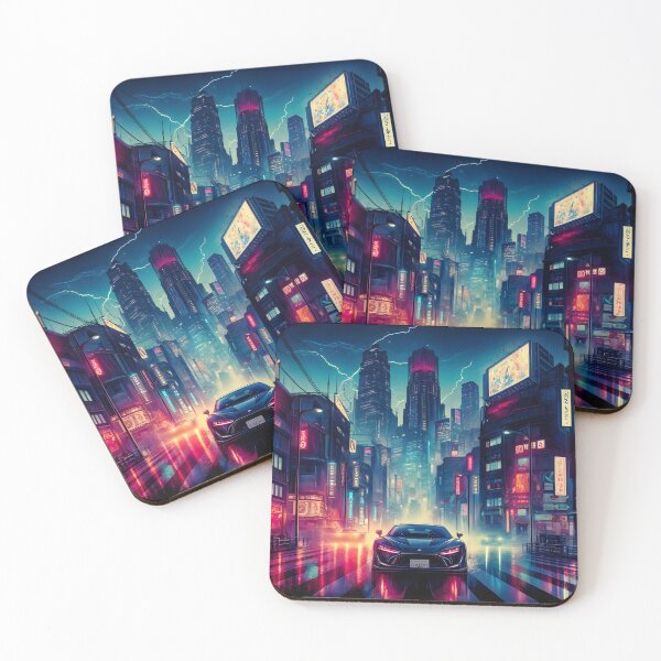 Item preview, Futuristic Tokyo with Modern Car designed and sold by h00ch2003.