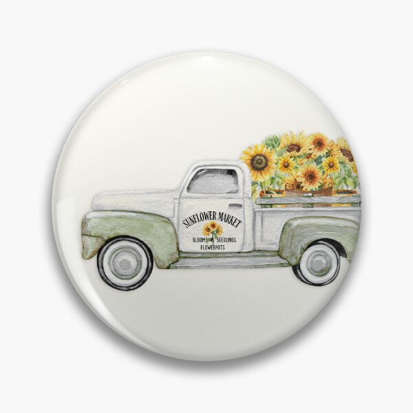 Item preview, COTTAGE SUMMER Sunflower Truck by MS designed and sold by SunlightStudios.