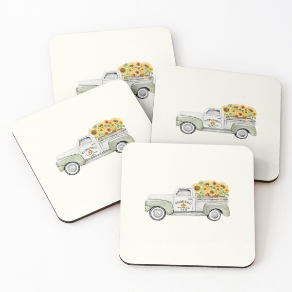 Item preview, COTTAGE SUMMER Sunflower Truck by MS designed and sold by SunlightStudios.