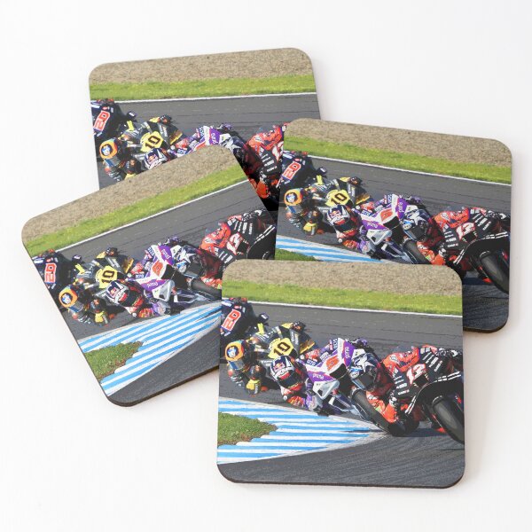 Item preview, Maverick Viñales, Johann Zarco, Luca Marini and Fabio Quartararo racing during the 2022 Japanese GP abstract designed and sold by Rodissimus1984.