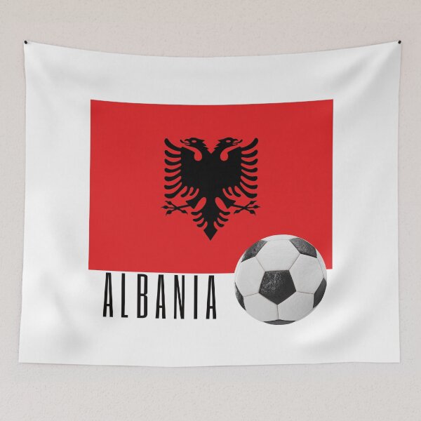 Item preview, Flag of Albania with a Football designed and sold by Frasmosa.