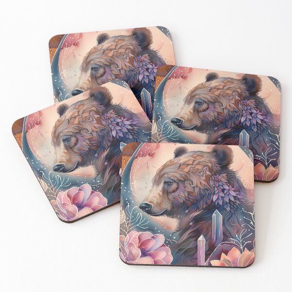 Item preview, Mystical Bear in Floral Realm designed and sold by PawPrintStyles.