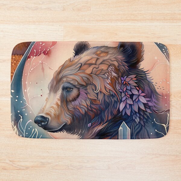 Item preview, Mystical Bear in Floral Realm designed and sold by PawPrintStyles.