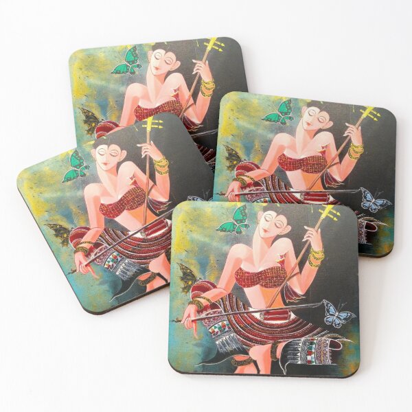 Item preview, Woman with Thai musical instruments. designed and sold by Theartlanna.