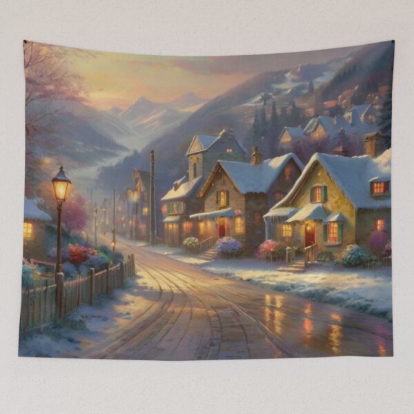 Artikelvorschau, Winter's Embrace in Village Street entworfen und verkauft von BlareBlare.