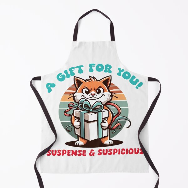 Item preview, Suspenseful Gift Cat designed and sold by TheInkyOwl-TIO.