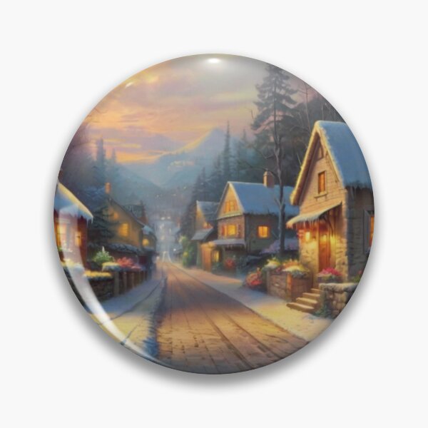 Item preview, Snowy Village Street Serenity designed and sold by BlareBlare.