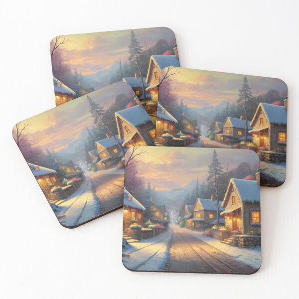 Item preview, Snowy Village Street Serenity designed and sold by BlareBlare.