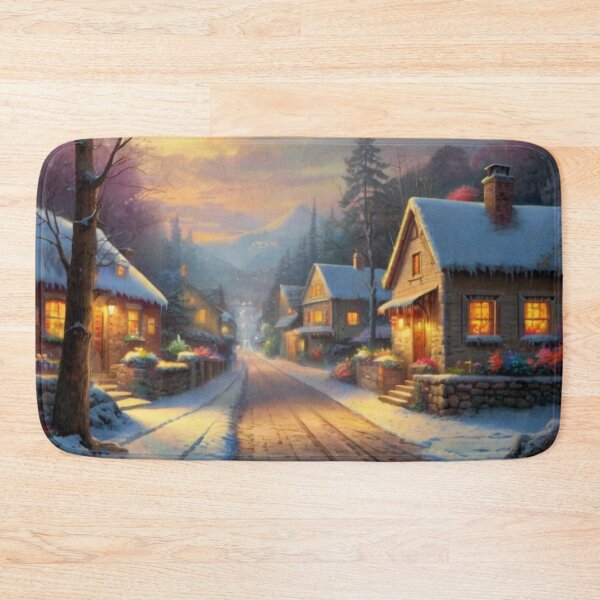 Item preview, Snowy Village Street Serenity designed and sold by BlareBlare.