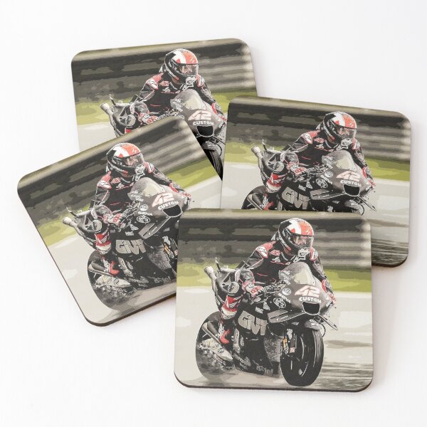 Item preview, Alex Rins racing his 2023 MotoGP motorcycle in the rain watercolor designed and sold by Rodissimus1984.