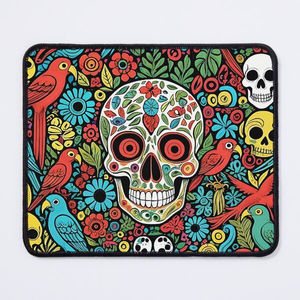 Item preview, Paradise of colors and skulls designed and sold by ReveCreatif.
