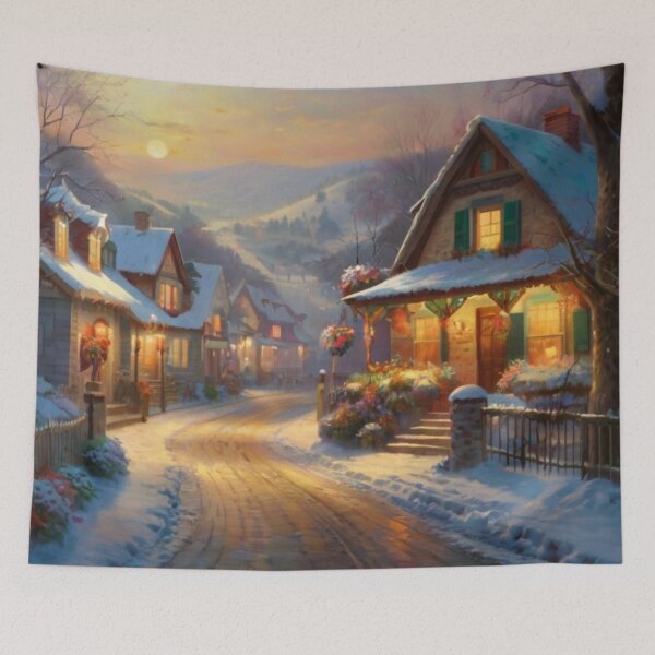 Artikelvorschau, Winter Wonderland in Village Street entworfen und verkauft von BlareBlare.