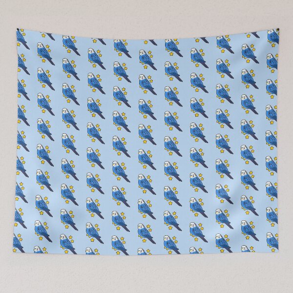 Item preview, Blue Budgie bird art designed and sold by Yaragold.