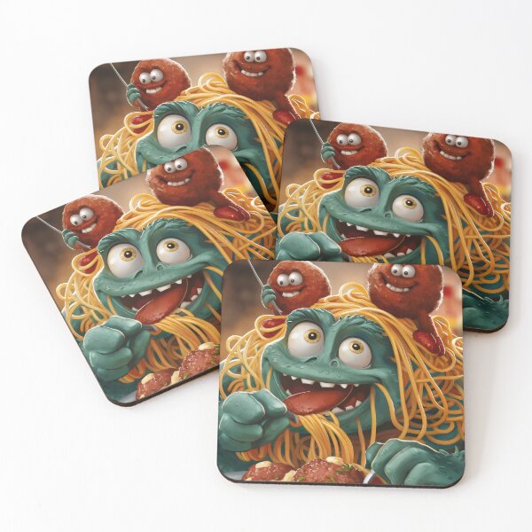 Item preview, Spaghetti Monster with Meatballs. designed and sold by MyHappyArtShop.