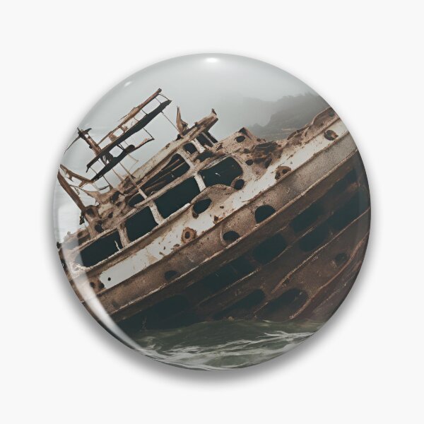 Item preview, Haunted Waters: Rusted Boat Sinking in Fog designed and sold by Solsticexposure.