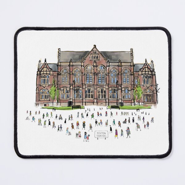 Item preview, Fenton Town Hall, Stoke-On-Trent, Illustrated Tribute designed and sold by FoleyPottery.
