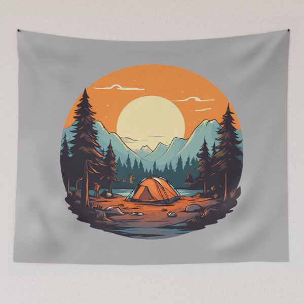 Item preview, Camping in the woods designed and sold by Planetporridge.
