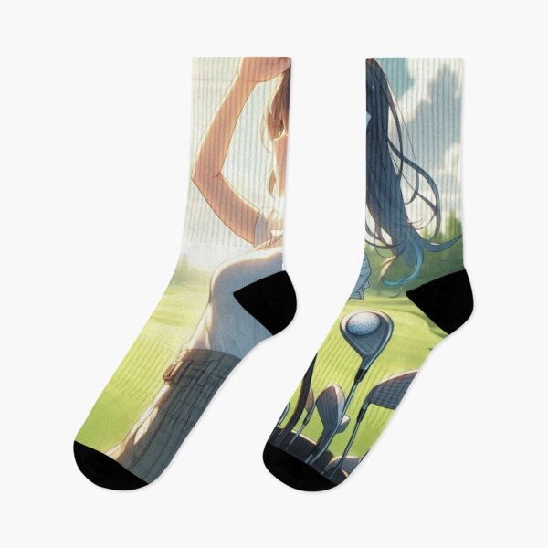Item preview, Cute Cool Anime girl playing golf, Pretty girl holding golf club, Beautiful sports professional female golfer at golf course (SGVisionary) designed and sold by SGVisionary.