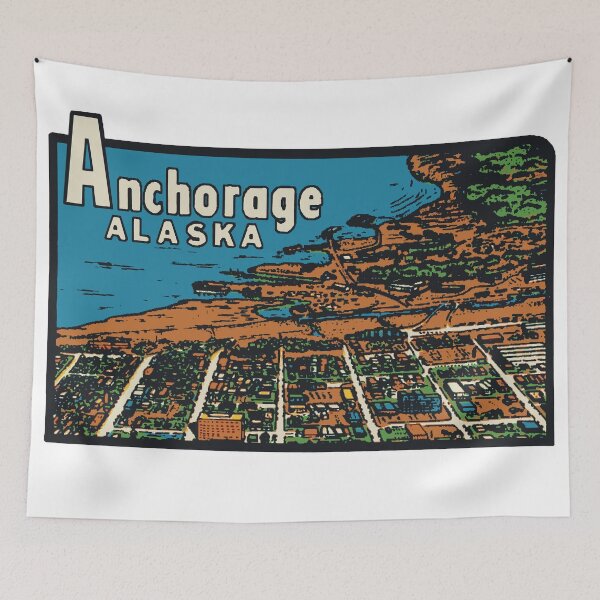 Item preview, Anchorage Alaska Vintage Style Decal designed and sold by Decal Mania.
