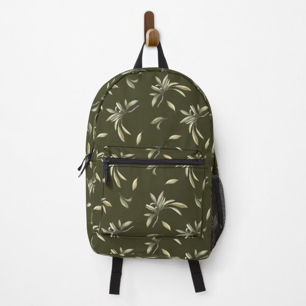 Item preview, Olive tree branch with green leaves fruitless watercolor seamless pattern. designed and sold by BartolArt.
