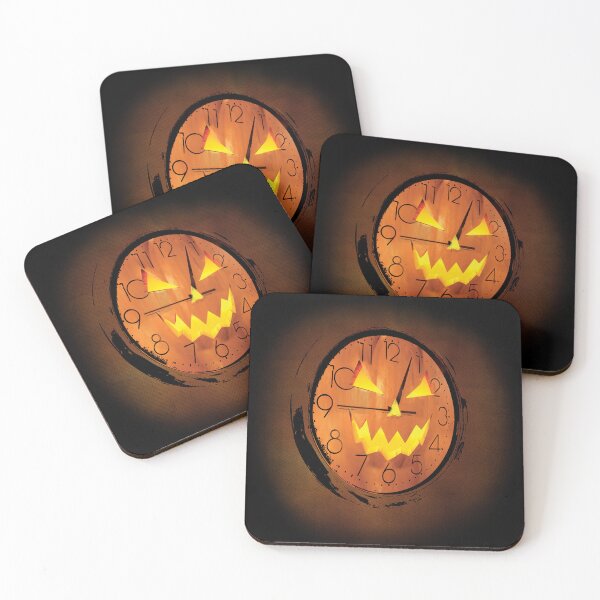 Item preview, Halloween Scary Pumpkin Horror Clock designed and sold by popanato.