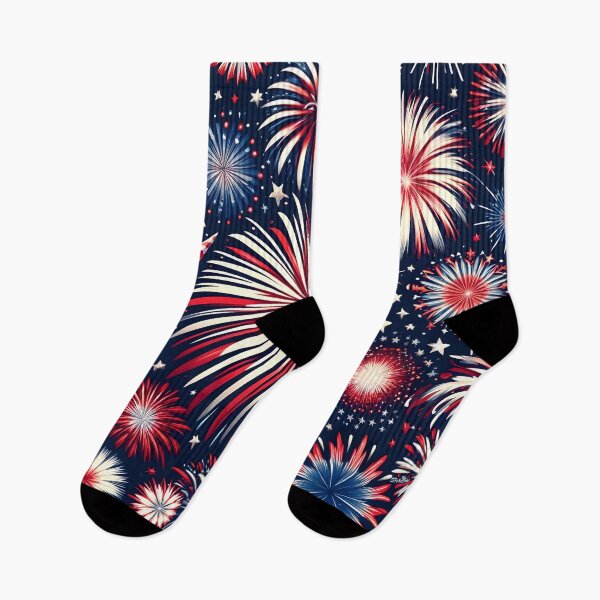 Item preview, 4th of July Fireworks Pattern Patriotic Red, White, and Blue Design designed and sold by StickaTime.