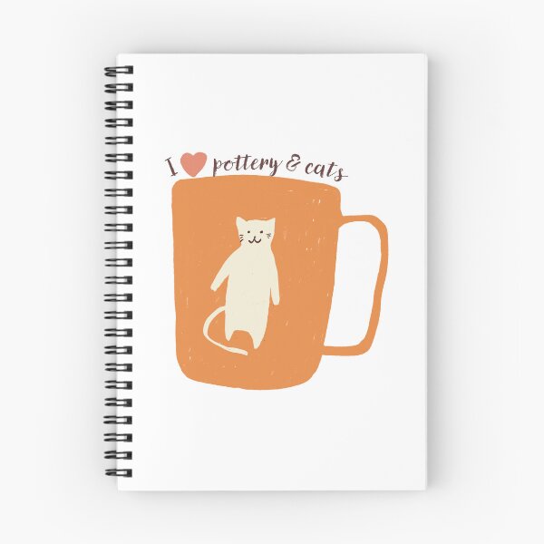 Item preview, Cute I Love Pottery and Cats Ceramics Clay designed and sold by VermintStudio.