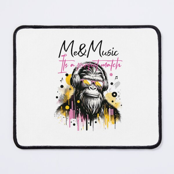 Item preview, bigfoot wearing glasses and headphone designed and sold by ShawishArt.