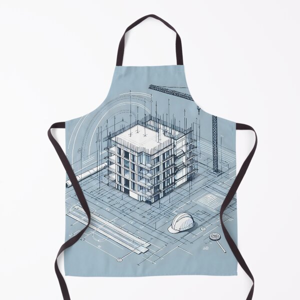 Item preview, Architectural Blueprint Art | Digital Construction Design | Engineering Blueprints | Modern Building Plans designed and sold by PandaTShirtShop.